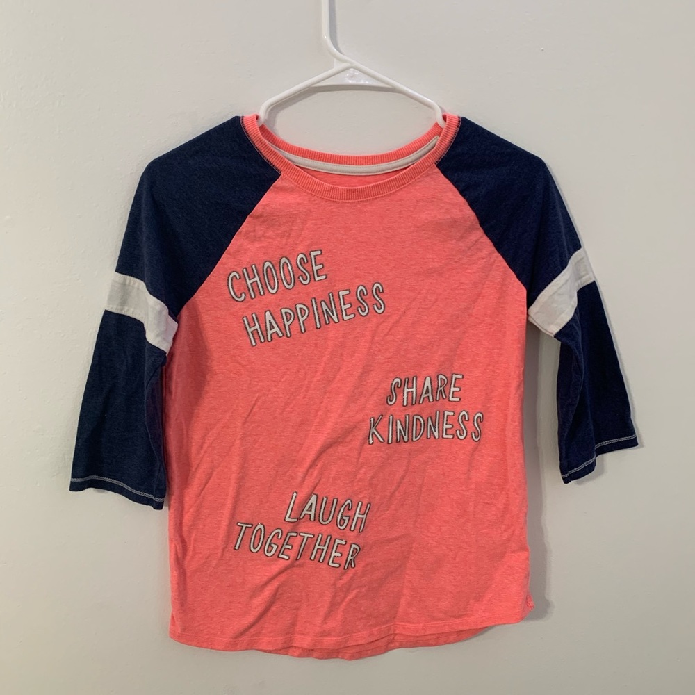 Girls 3/4 sleeve shirt